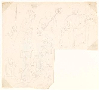 Ingres - MI.867.4123, Sultan persan, un musicien, d'autres personnages et scène