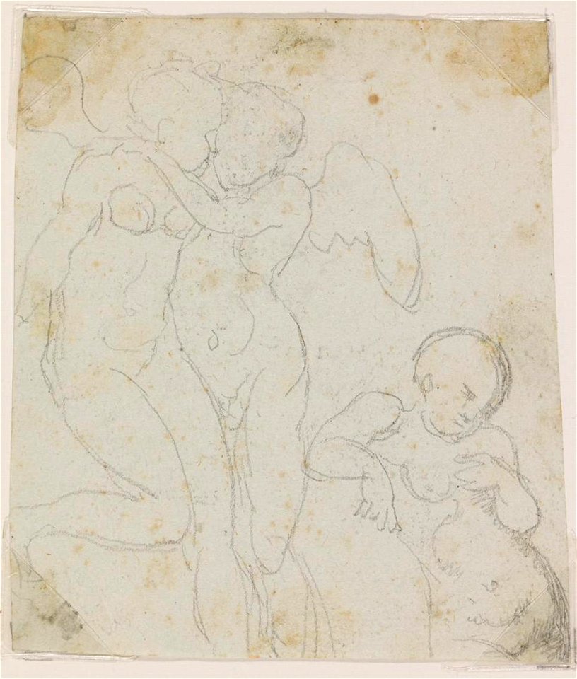 Ingres - MI.867.4217, Deux Amours enlacés et un enfant assis