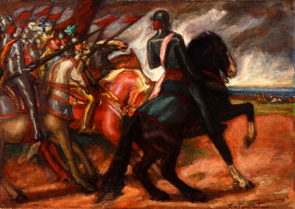 Hans von Faber du Faur Vor dem Angriff