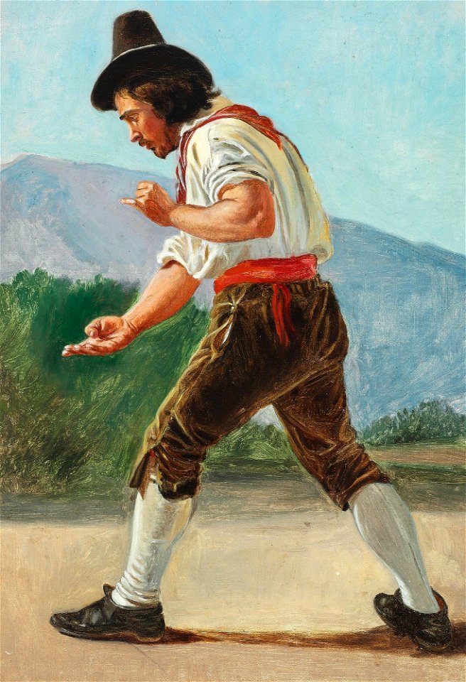 Constantin Hansen - Roman Morra player (c. 1837)