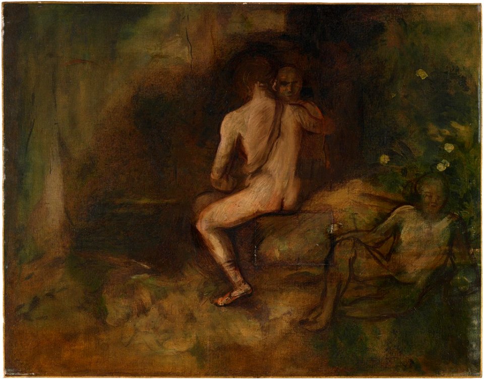 Hans von Marées - Sketch for Woodland Scene at Dusk - BR60.31 - Busch–Reisinger Museum