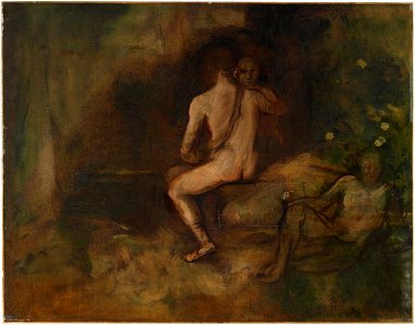 Hans von Marées - Sketch for Woodland Scene at Dusk - BR60.31 - Busch–Reisinger Museum