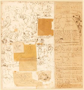 Ingres - MI.867.420, Deux Personnages tenant une guirlande