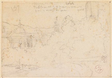 Ingres - MI.867.4282, Vue des jardins Boboli