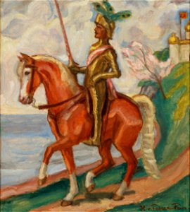 Hans von Faber du Faur Sortie (jeunesse) etude pour un ensemble