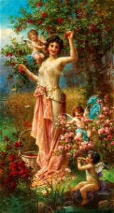 Hans Zatzka - An Allegory of Summer with Messengers of Love