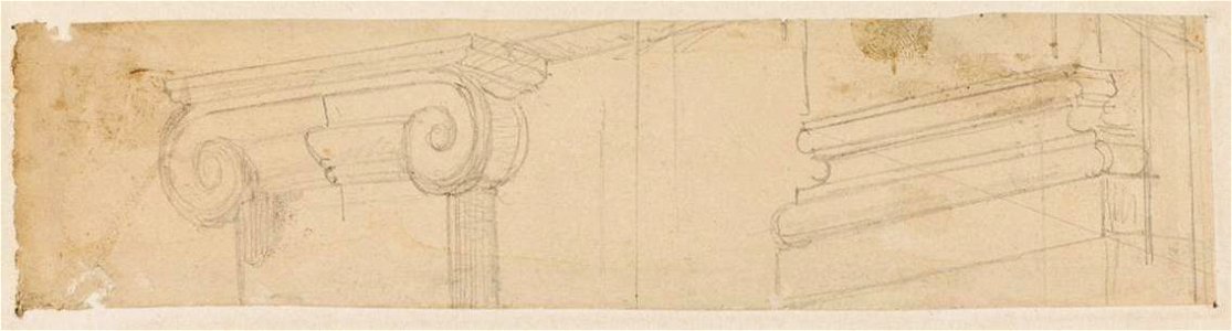 Ingres - MI.867.4268, Chapiteau ionique et base de pilastre