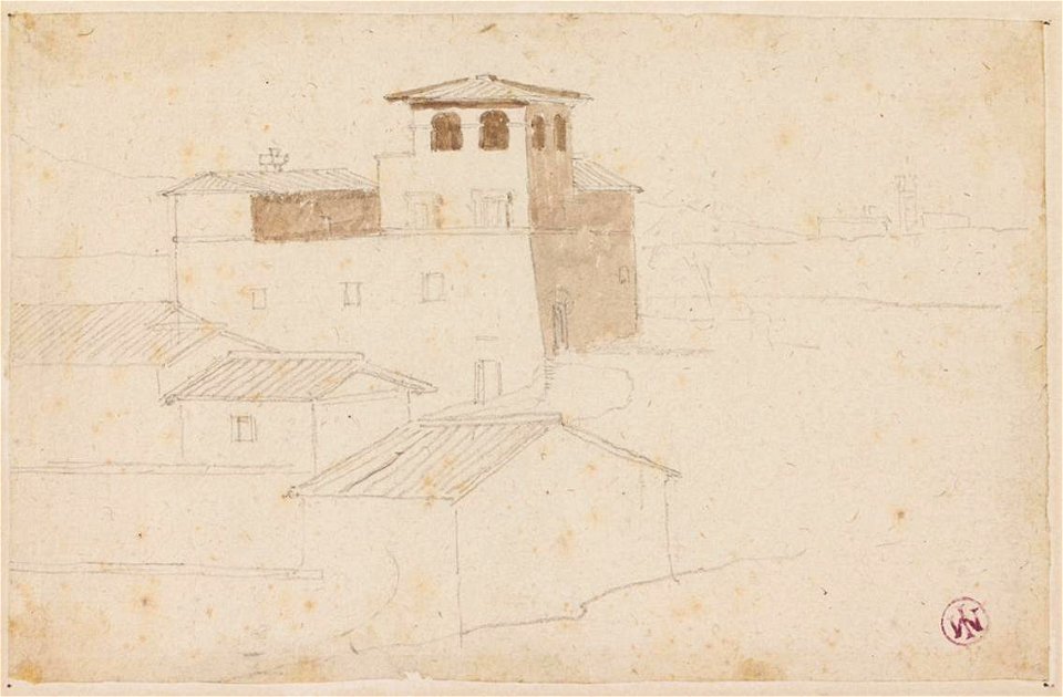 Ingres - MI.867.4499, Groupe de maisons