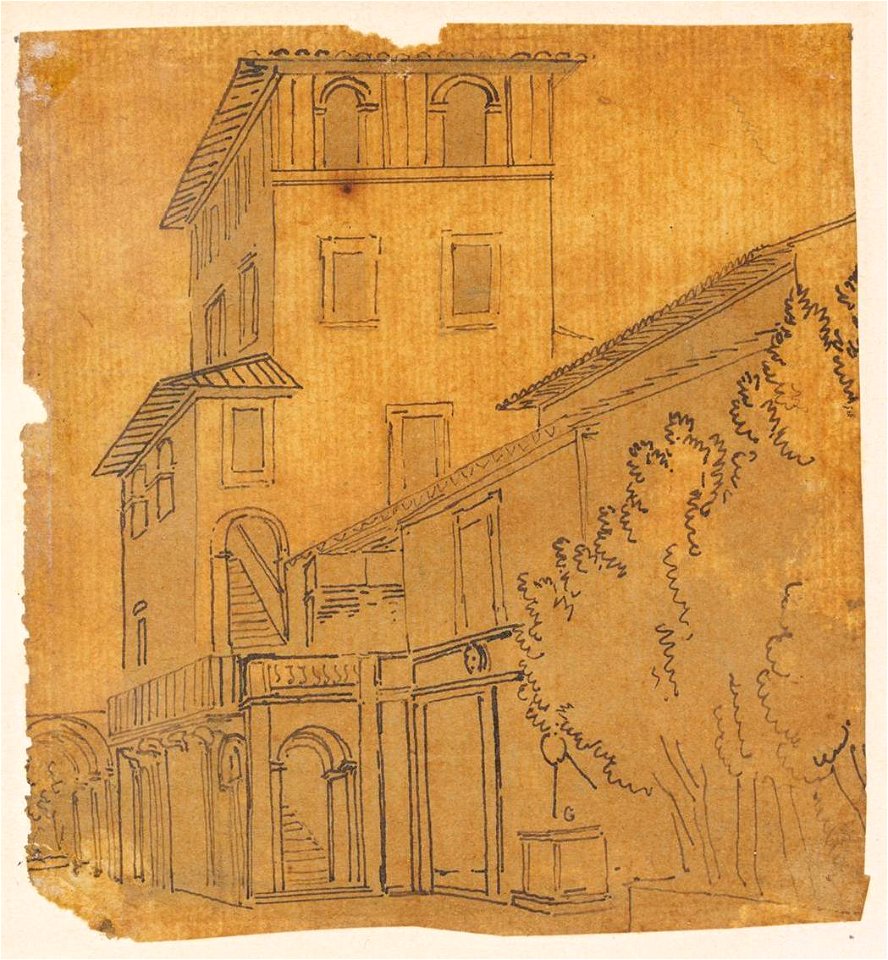 Ingres - MI.867.4482, Une maison italienne