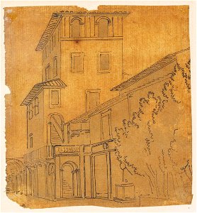 Ingres - MI.867.4482, Une maison italienne