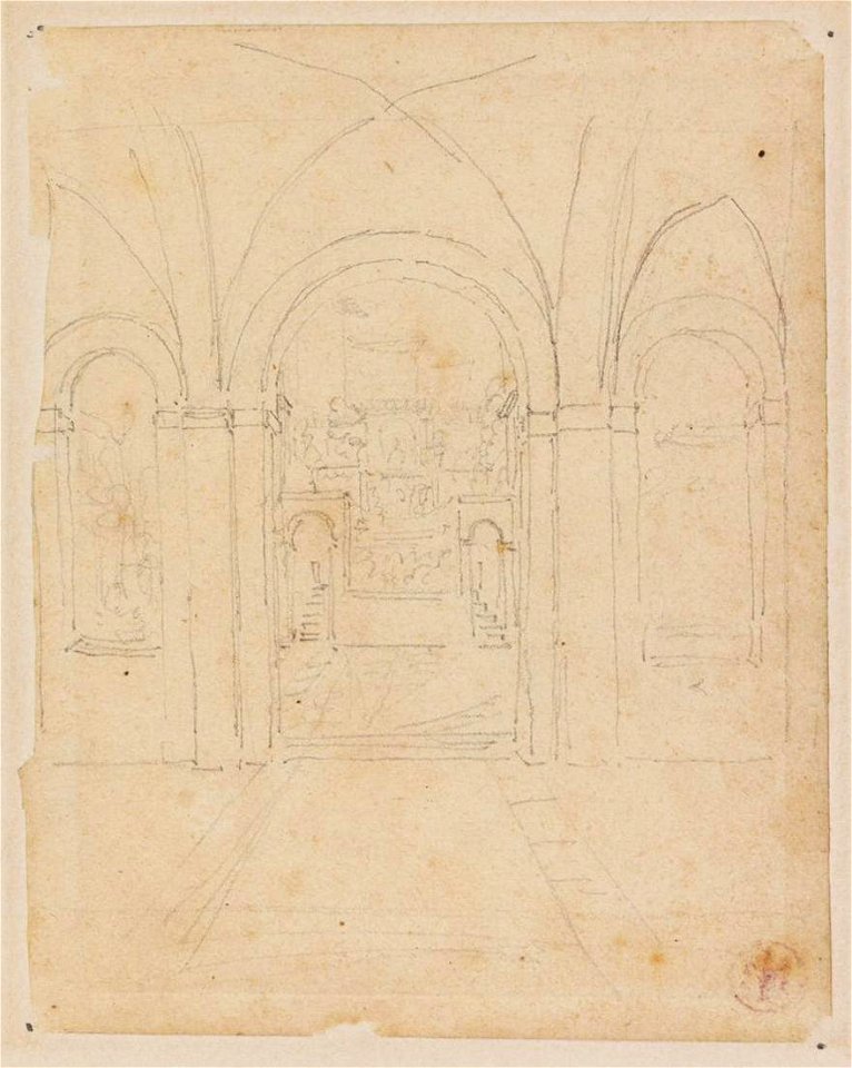 Ingres - MI.867.4492, Vue d'une loggia