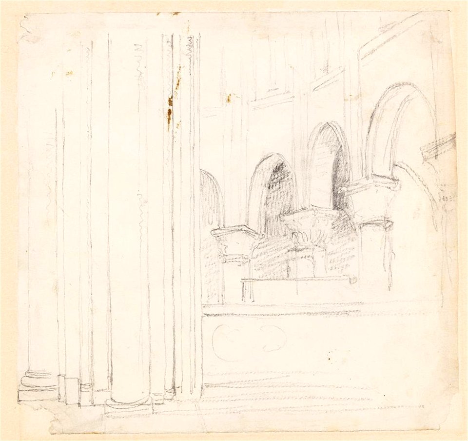 Ingres - MI.867.4478, Choeur d'une église gothique