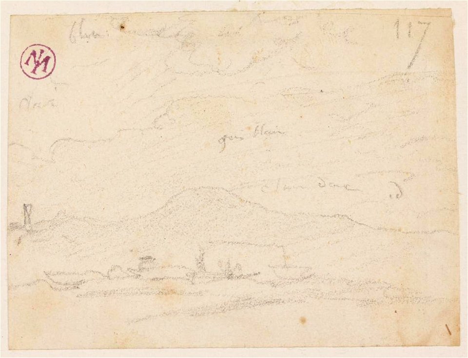 Ingres - MI.867.4508, Paysage avec une montagne et un nuage