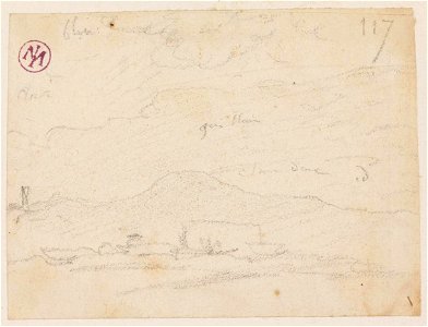 Ingres - MI.867.4508, Paysage avec une montagne et un nuage