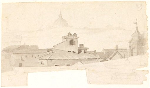 Ingres - MI.867.4441, Panorama de Rome pris de la ville Médicis