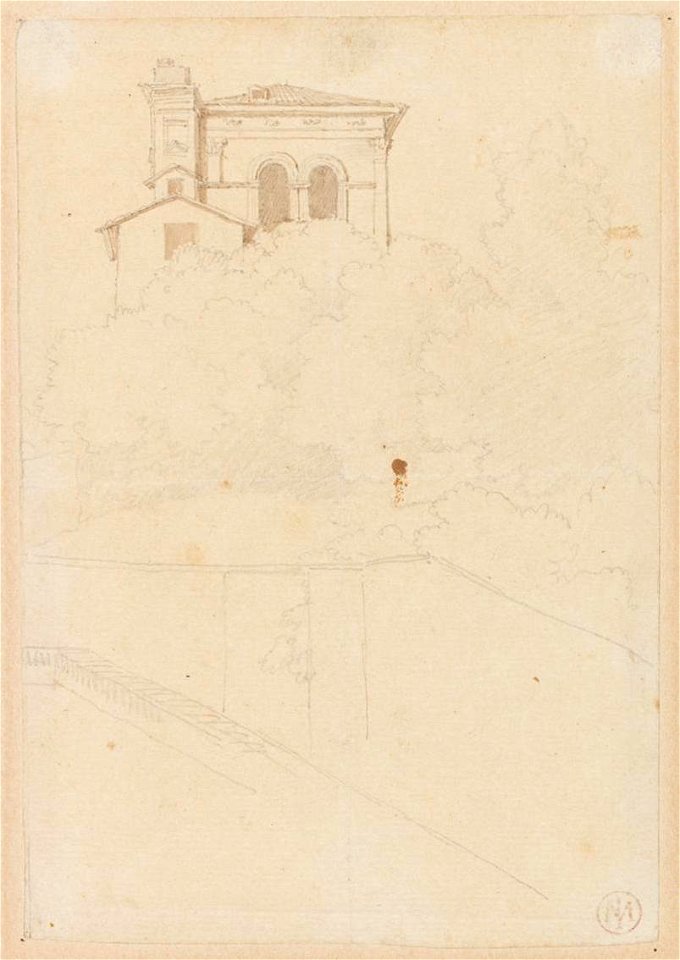 Ingres - MI.867.4446, Vue partielle du casino d'une villa romaine
