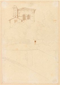 Ingres - MI.867.4446, Vue partielle du casino d'une villa romaine