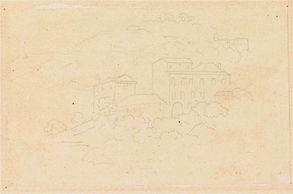 Ingres - MI.867.4503, Grande habitation parmi les arbres