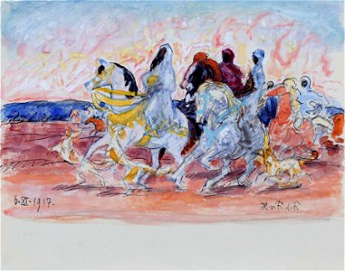 Hans von Faber du Faur Reitende Beduinen 1917-11-06