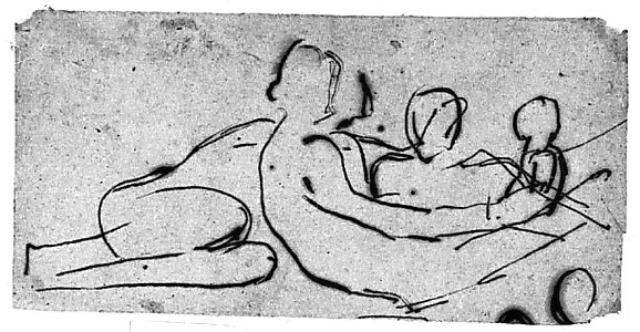 Ingres - MI.867.604, Famille au chien