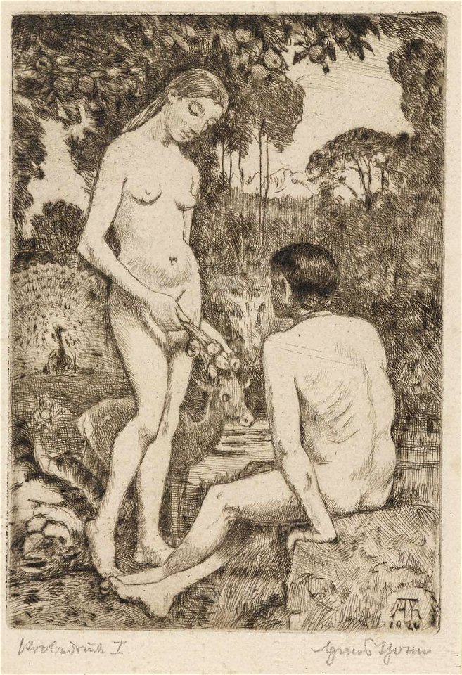 Hans Thoma Paradies 1920