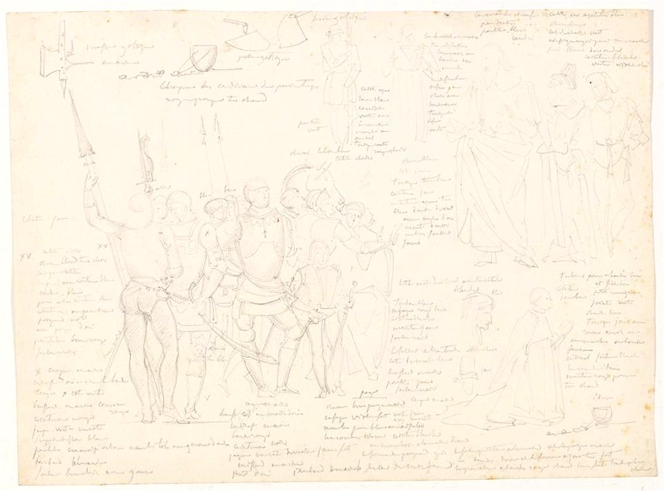 Ingres - MI.867.4160, Soldats et divers personnages