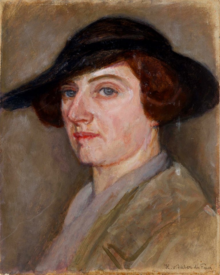 Hans von Faber du Faur Etude pour un portrait 410