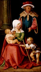 Hans von Kulmbach - Mary Salome and Zebedee with their Sons James... - 175-1951 - Saint Louis Art Museum