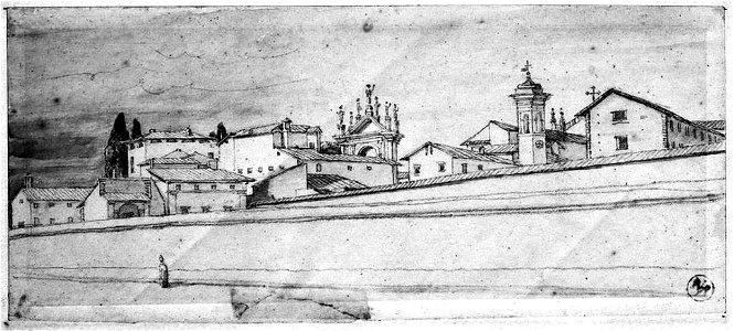 Ingres - MI.867.4393, Santa Maria della Vittoria et le campanile de Santa Susanna