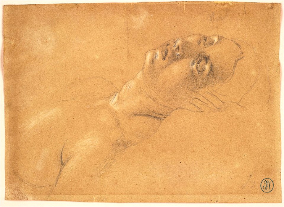 Ingres - Study of the Head of Octavia in Virgil Reading the Aeneid to Augustus, 1942.44.A