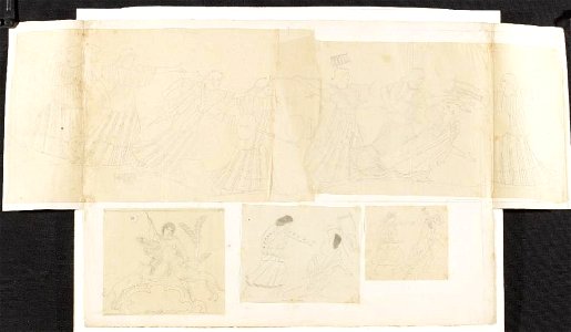 Ingres - MIC.39.86 A, Relevés graphiques sur le thème de la mort d'Orphée