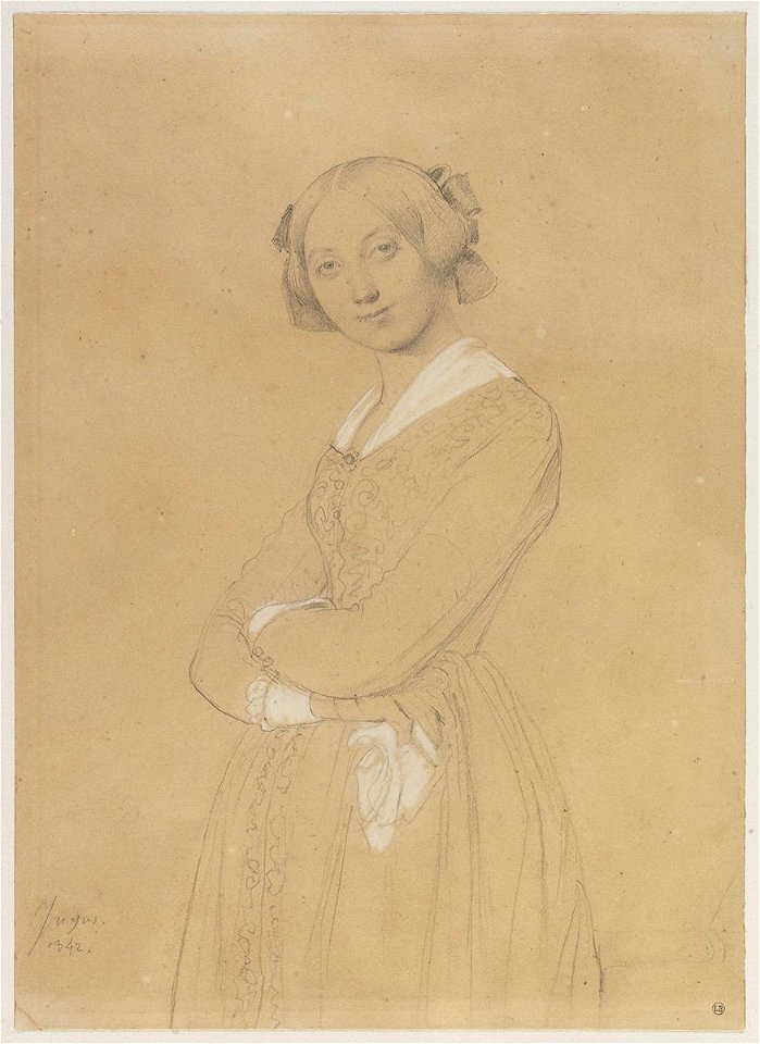 Ingres - Étude pour le Portrait de la vicomtesse d'Haussonville, 627-02