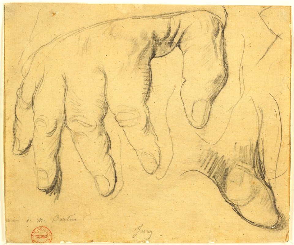 Ingres - Study for the Right Hand of Monsieur Louis Bertin, 1943.853