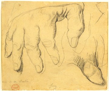 Ingres - Study for the Right Hand of Monsieur Louis Bertin, 1943.853