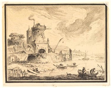 Ingres - MI.867.4467, Un village avec une tour