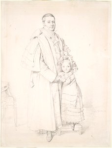 Ingres - Portrait of Augustin Jordan and his Daughter Adrienne, 1943.840