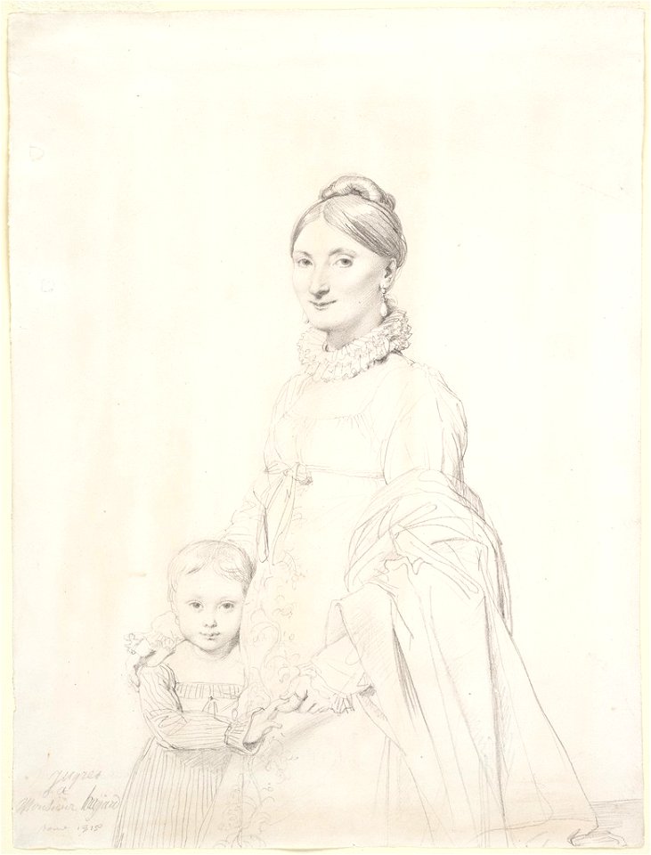 Ingres - Portrait of Madame Charles Hayard and Her Daughter Caroline, 1943.843