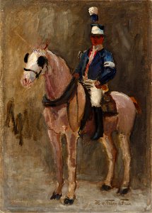 Hans von Faber du Faur Husar zu Pferd