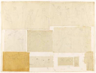 Ingres - MIC.31.7.D, Relevés graphiques, d'après Milligen, de l'amphore du Peintre de Charmidès Dessin