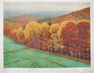 Hans Wilt Wienerwald im Herbst Wandtafelwerk