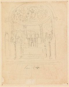 Ingres - MI.867.4452, Vue intérieure de l'abside d'une église