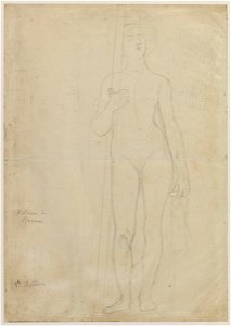 Ingres - Étude pour sainte Hélène nue (recto), 2250-09