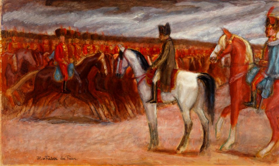 Hans von Faber du Faur Napoleon mit Reiterheer