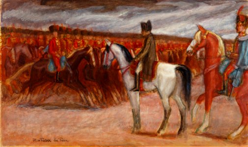 Hans von Faber du Faur Napoleon mit Reiterheer