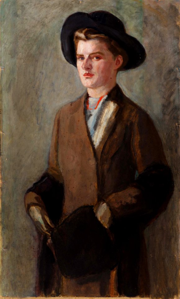 Hans von Faber du Faur Porträt mit Muff