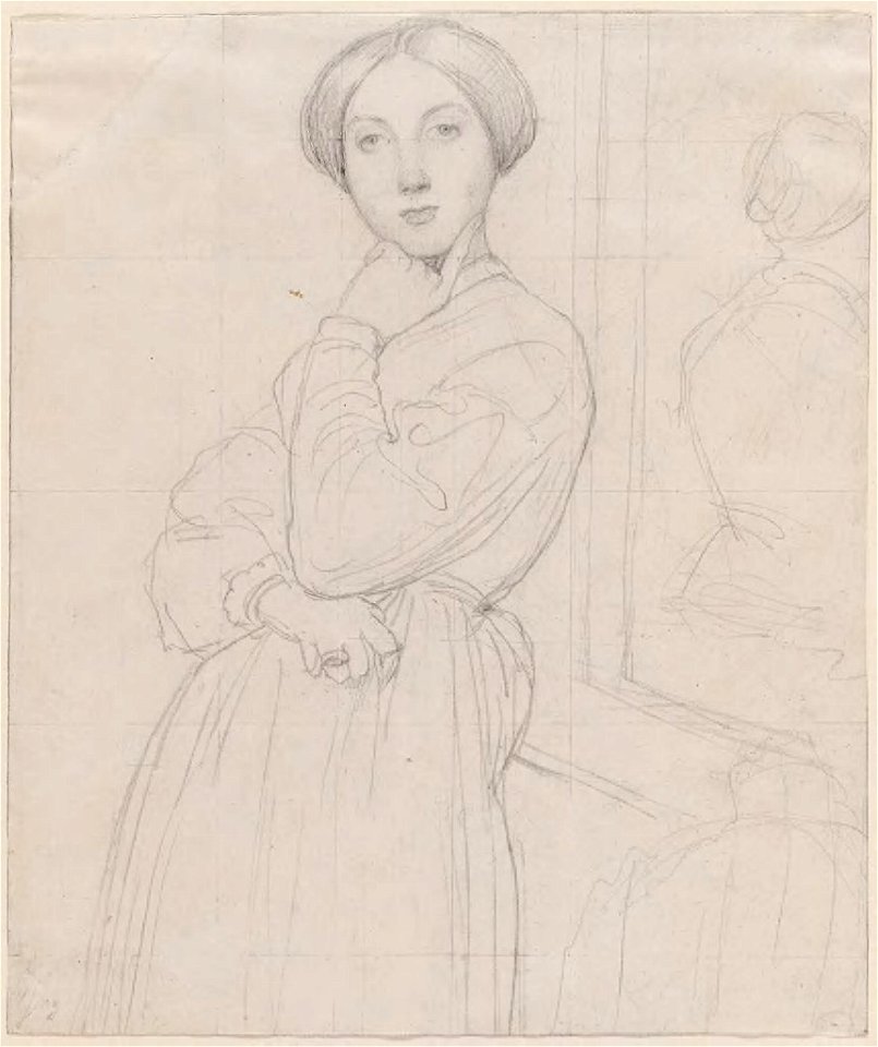 Ingres - Study for the Portrait of Madame Othenin d'Haussonville, 1965.294