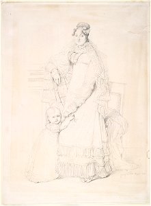 Ingres - Portrait of Mme. Augustin Jordan and Her Son Gabriel, 1943.841