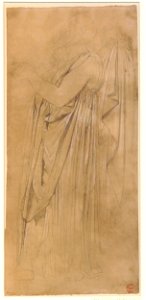 Ingres - Study for the figure of Pindar in the 'Apotheosis of Homer' in the Musée du Louvre, Paris, 1975,0301.50