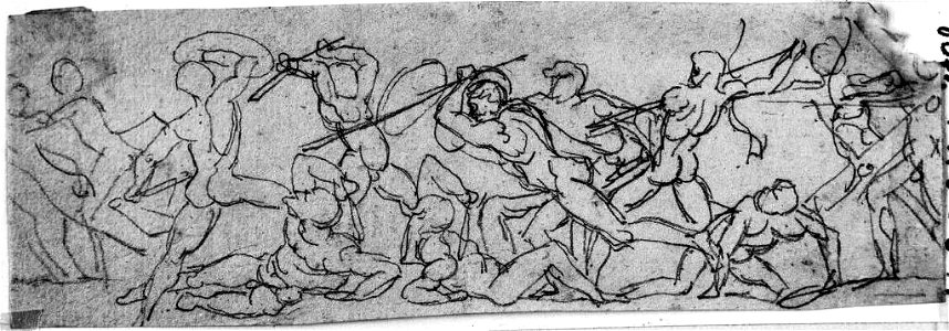 Ingres - MI.867.4216, Combat de guerriers antiques