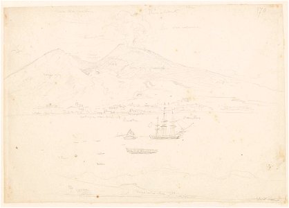 Ingres - MI.867.4294, Le Vésuve et la mer à Naples